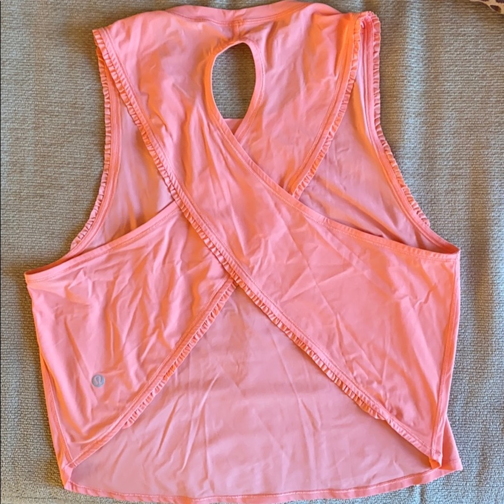 Lululemon pink cross-back tank